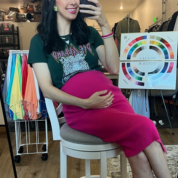 Amazon Dresses & Skirts - ❄️ Ribbed Sweater Midi Skirt in Fuchsia Pink